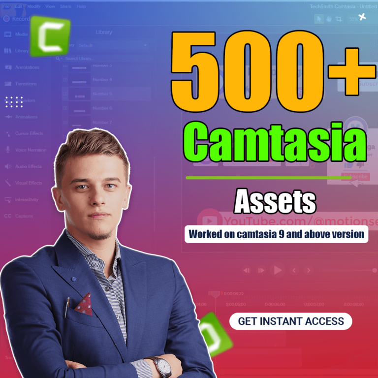 🎬 🔥 500+ Camtasia Asset Mega Bundle – Ready-to-Use Templates 🔥